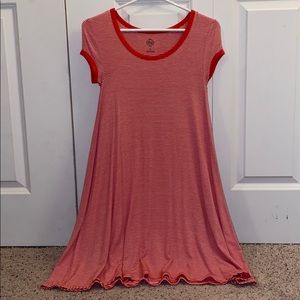 So Red Striped Dress